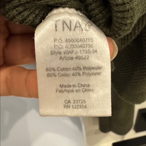 TNA Olive Green Waffle-Knit Long Sleeve Top - Picture 8 of 8